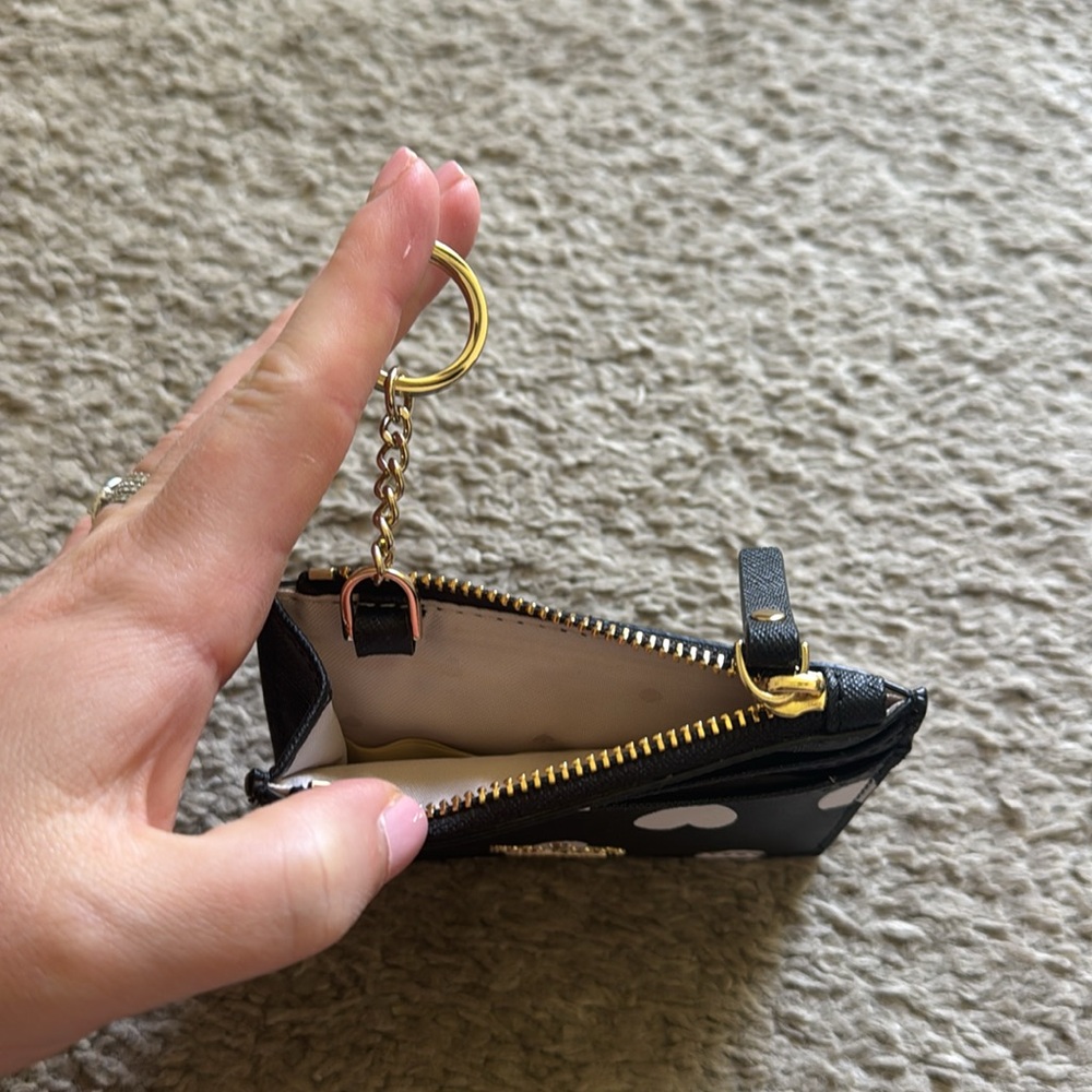 Kate Spade Black and White Heart Card Case - Picture 3 of 3